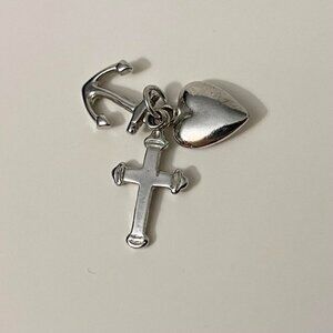 Vintage Sterling Silver Charms Faith Hope and Charity